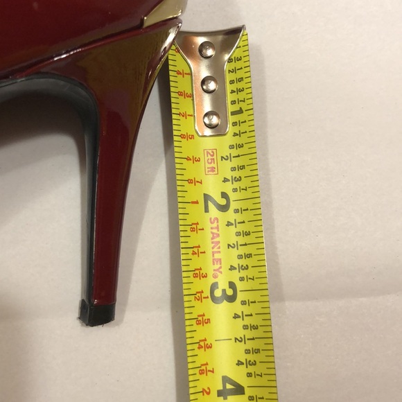 Calvin Klein-Burgundy Patent Heels - Picture 11 of 13